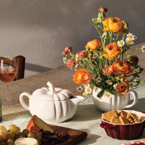 Pumpkin Gravy Boat with Lid