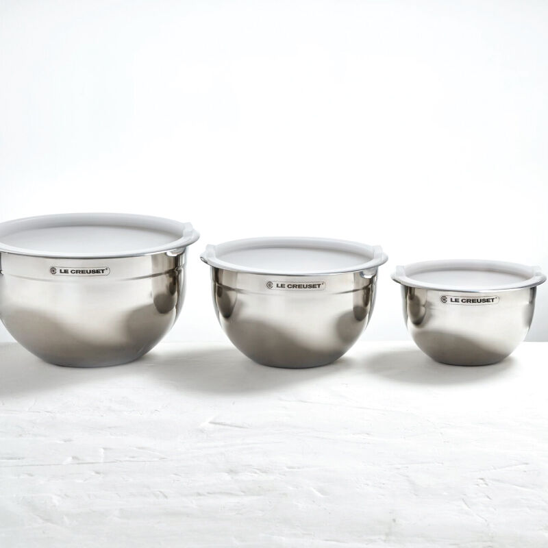 Stainless Steel Mixing Bowls with Lids, Set of 3 - Image 3