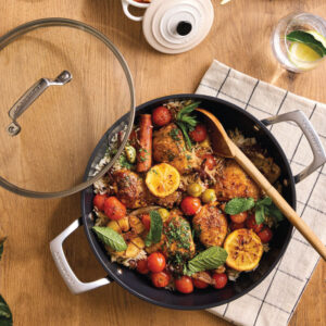 Essential Non-stick Ceramic Shallow Braiser with Glass Lid