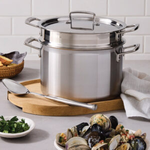 Classic Stainless Steel Pasta Pot with Colander Insert