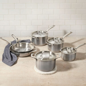 Essential Stainless Steel 10-Piece Cookware Set