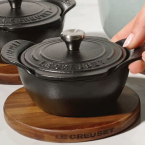 Gourmand Collection Petite Magnetic Wooden Trivet, Set of 4