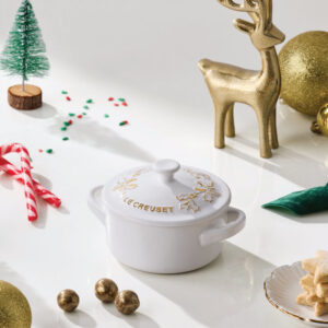 Holly Collection Gold Applique Mini Round Cocotte