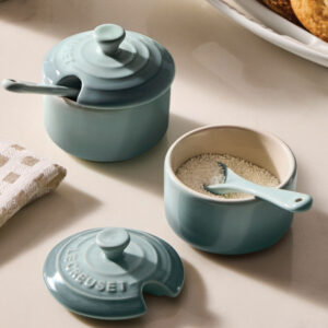 Condiment Pot with Spoon, Set of 2