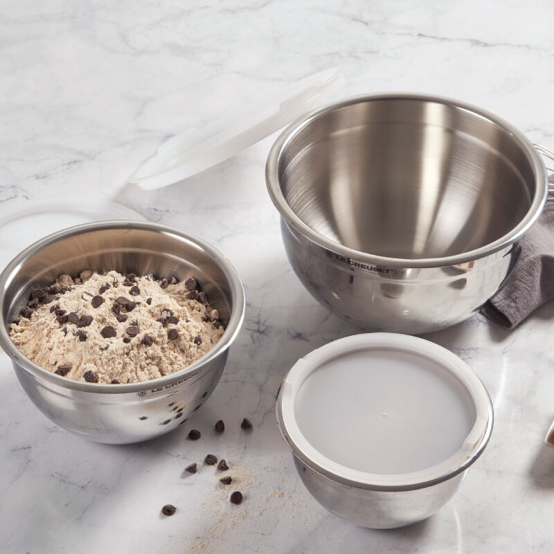 Stainless Steel Mixing Bowls with Lids, Set of 3